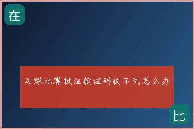 足球比赛投注验证码收不到怎么办